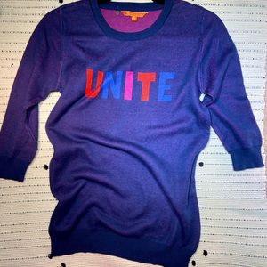 ModCloth Unite Navy 3/4 sleeve Medium sweater